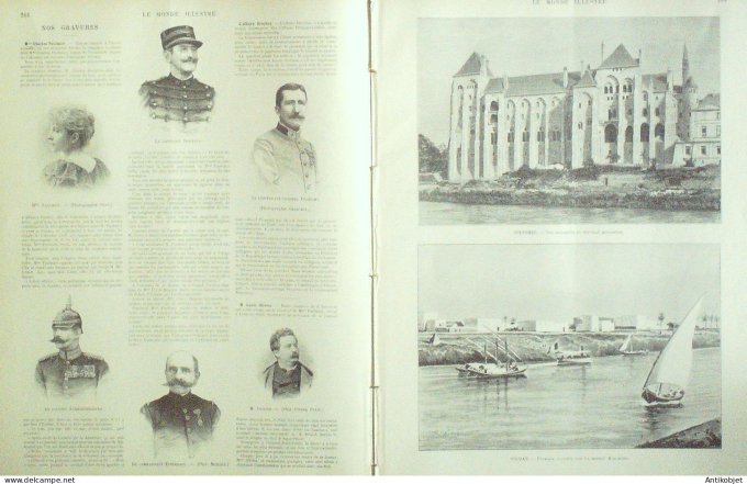 Le Monde illustré 1898 n°2166 Soudan Fachoda Assikasso Suisse Mont Blanc Solesmes (59) Madagascar Fi