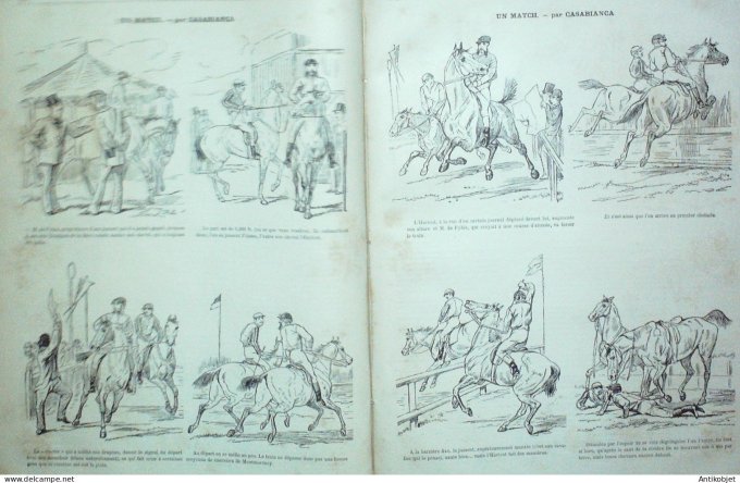 La Caricature 1882 #144 Surveillance des réservistes mariés Robida Loys Casablanca