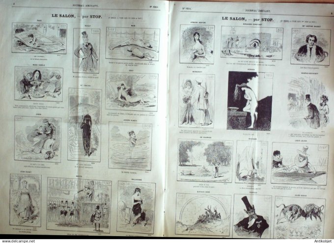 Le Journal Amusant 1880 # 1238 Nos troupiers en robe de chambre par Randon