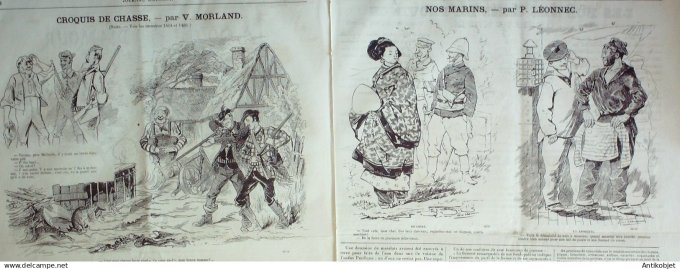 Le Journal Amusant 1884 # 1469 La cour d'amour tenue a l'Eden theatre par Mars,