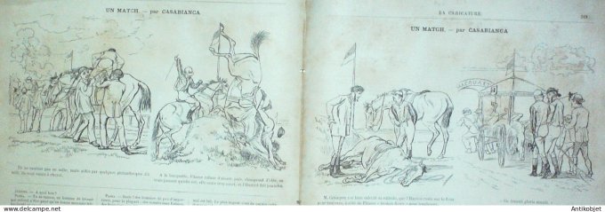 La Caricature 1882 #144 Surveillance des réservistes mariés Robida Loys Casablanca