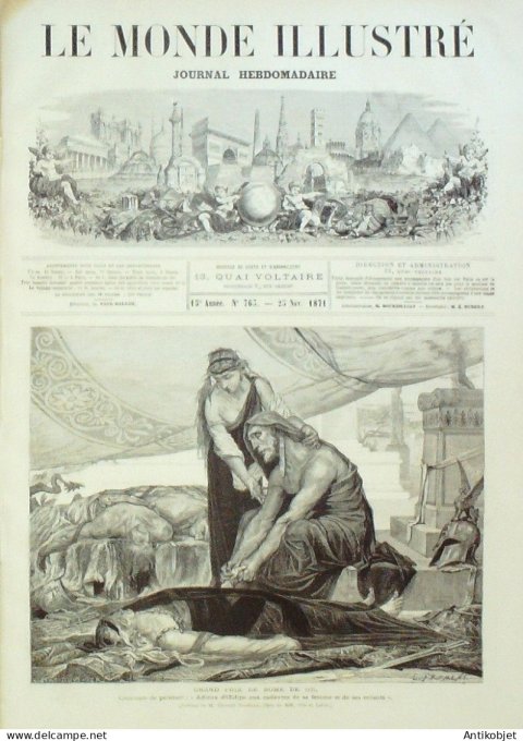Le Monde illustré 1871 n°763 Ajaccio (20) Brésil Rio De Janeiro Pauline Viardot Versailles (78) Ital