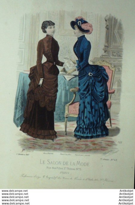 Gravure Mode Salon 1882 #  588 (Old Fashion plate)
