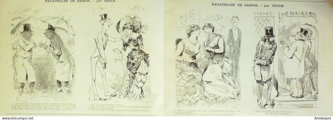 La Caricature 1882 #153 Corps d'Armée Draner Trock 20ème siècle Robida