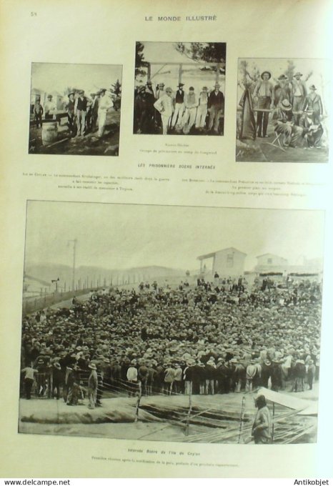 Le Monde illustré 1902 n°2364 Ile de Sein (29) Ecole centrale Balfour Siam Prince Ceylan Albi (81)