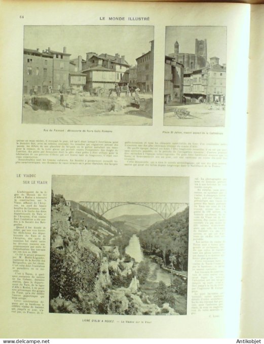 Le Monde illustré 1902 n°2364 Ile de Sein (29) Ecole centrale Balfour Siam Prince Ceylan Albi (81)