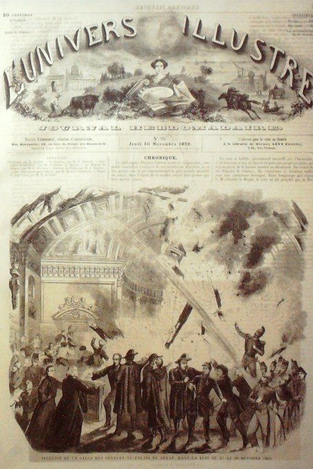 L'Univers illustré 1859 #  78 Maroc Abd-Er-Rahman Château Eartswood asile Toscolano Gorgnano    