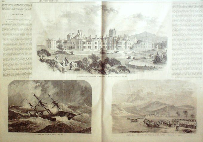 L'Univers illustré 1859 #  78 Maroc Abd-Er-Rahman Château Eartswood asile Toscolano Gorgnano    