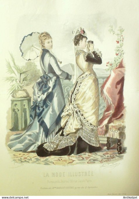 Gravure Mode illustree 1875 # 44 (Old Fashion plate)