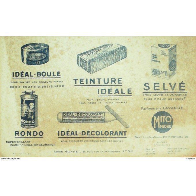 Buvard IDEAL BOULE RAVIBA Teinture Lyon