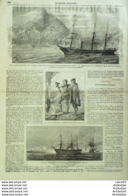 Le Monde illustré 1859 n°139 Algérie Ghar Rouban Marseille (13) Compiegne Espagne Alicante Malaga