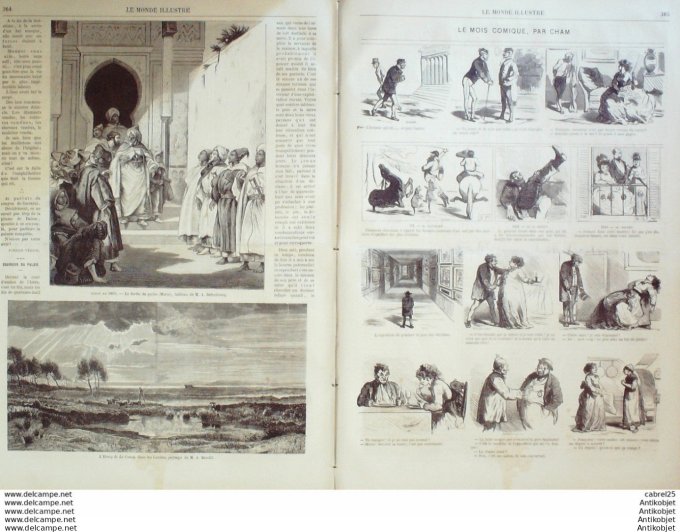 Le Monde illustré 1868 n°634 Angleterre Derby Hippique Epsom Maroc Pacha La Canau (40)