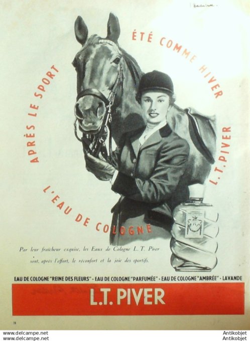 Publicite Cosmetique L.T.Piver 1954