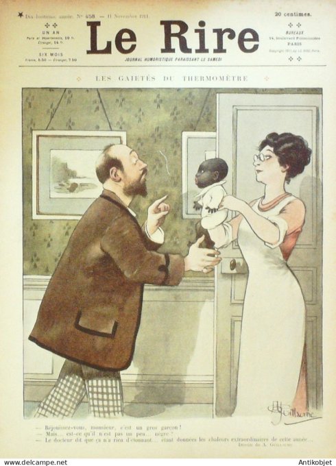 Le Rire 1911-11-11 # 458 Journal humoristique Ed.Originale Le Thermometre