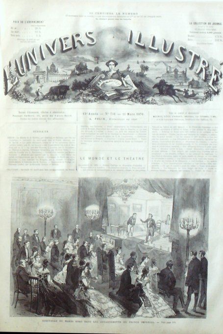 L'Univers illustré 1870 # 791 Italie Rome Basilique Pologne Cracovie Hongrie uniformes Honveds