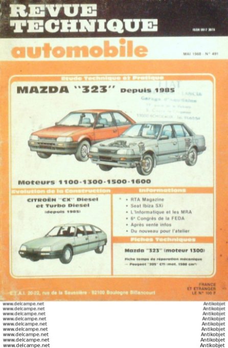 R.T Automobile Mazda 323 Citroën Cx Seat Ibiza   # 491