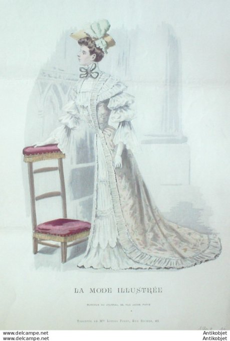 Gravure Mode illustree 1902 # 11 (Old Fashion plate) rare