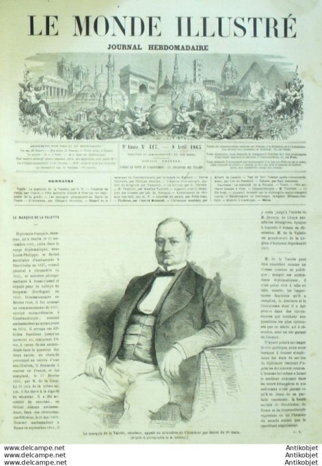 Le Monde illustré 1865 n°417 Fleetwood Life-Boat Arabie Hedjaz Tunisie Bardo Turquie Constantinople