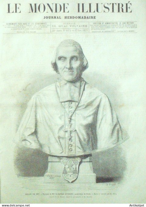 Le Monde illustré 1877 n°1075 Turquie Andrinople Tahiti Haïti reine Pomaré