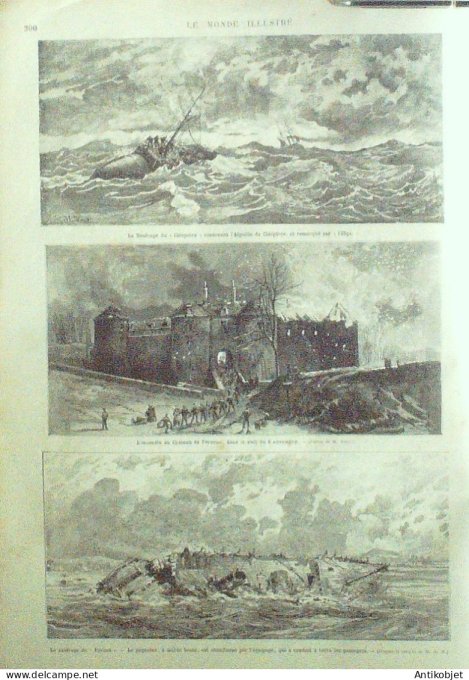 Le Monde illustré 1877 n°1075 Turquie Andrinople Tahiti Haïti reine Pomaré