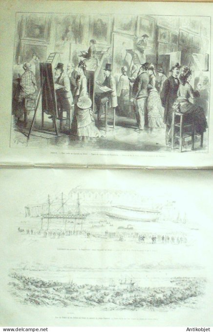 Le Monde illustré 1877 n°1075 Turquie Andrinople Tahiti Haïti reine Pomaré