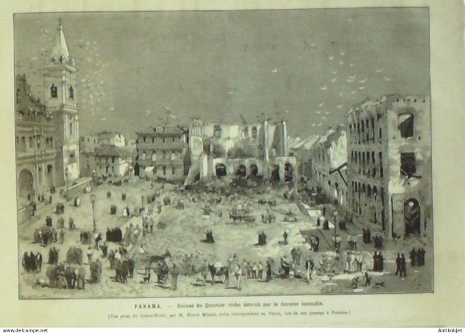 Le Monde illustré 1878 n°1121 St Maur Choisy Villeneuve st-Georges (94) Vincennes (94) Panama ruines