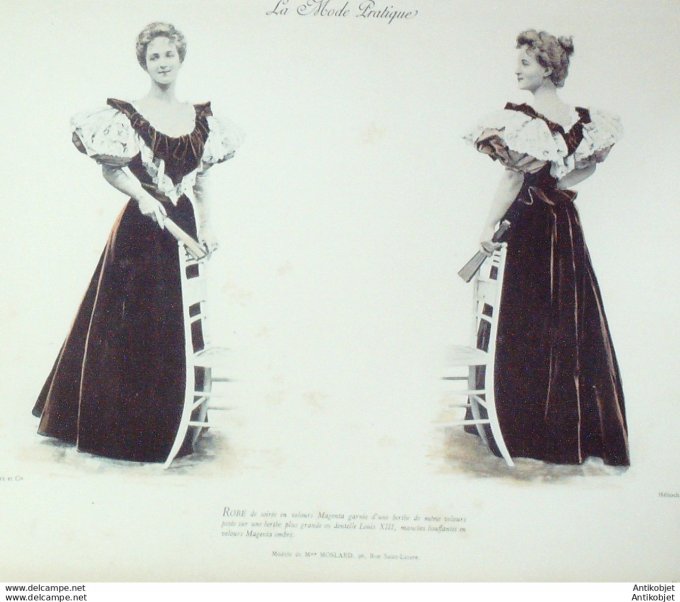 La Mode pratique 1894 # 07 Robe de velours