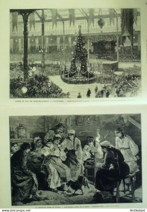 Le Monde illustré 1881 n°1241 Cambrai (59) Toulon (83) navire le Richelieu