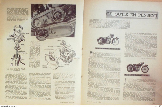 Moto Revue 1956 n° 1282 Puch 125 Dalmasso  Usines Ariel Bmw R263p Alternateurs