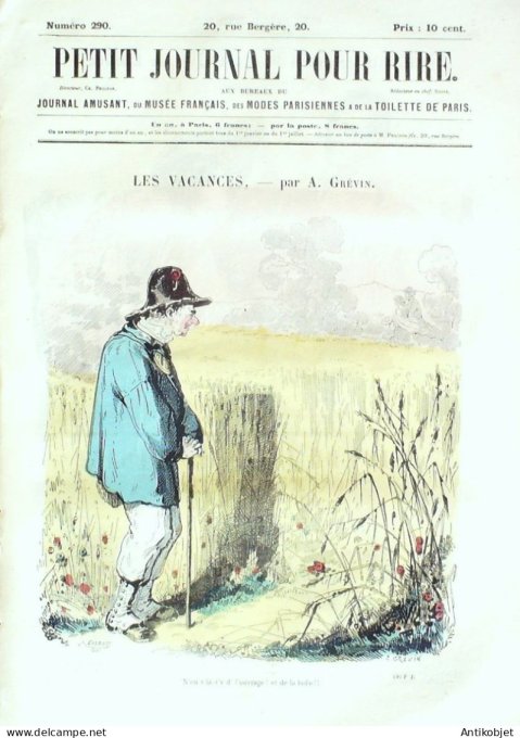 Petit journal pour Rire 1860 # 290 Les Vacances Grevin