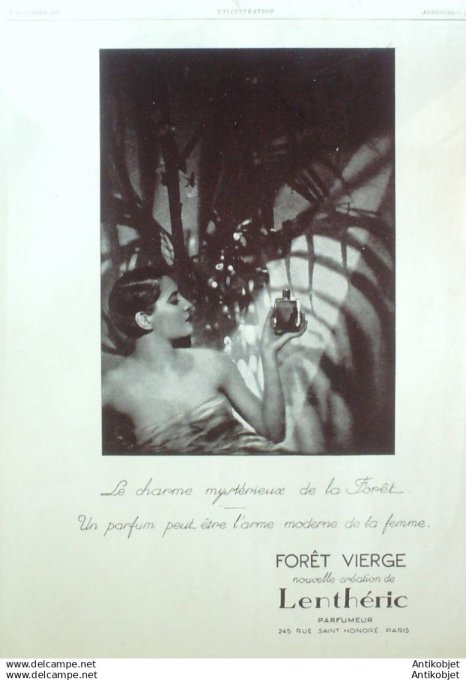 Publicite Cosmetique Lentheric 1929