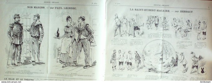 Le Journal Amusant 1889 # 1680 Une aventure de M de Crac par Josias