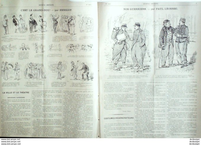 Le Journal Amusant 1891 # 1829 Propos champetres par Stop Mesdames leurs meres par Vignola