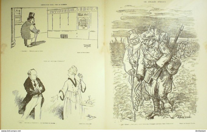 Le Rire Rouge 1917-03- 3 # 120 Journal humoristique Ed.Originale Engages speciaux