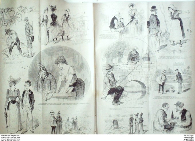 Le Journal Amusant 1891 # 1829 Propos champetres par Stop Mesdames leurs meres par Vignola