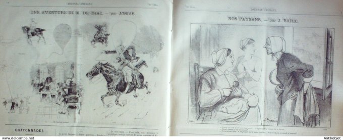 Le Journal Amusant 1889 # 1680 Une aventure de M de Crac par Josias