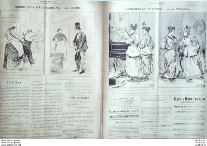 Le Journal Amusant 1891 # 1829 Propos champetres par Stop Mesdames leurs meres par Vignola