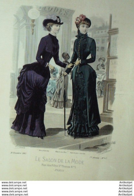 Gravure Mode Salon 1882 #  586 (Old Fashion plate)