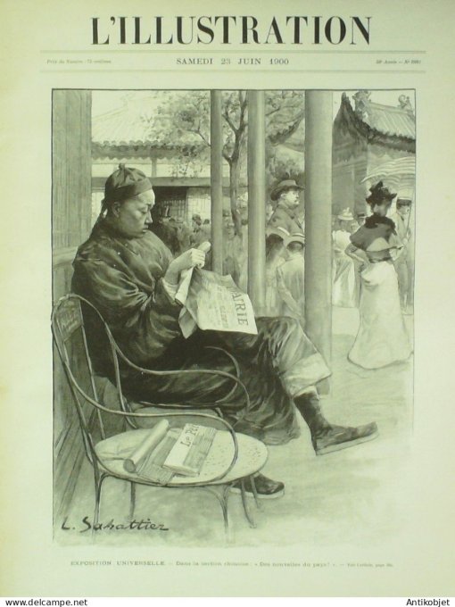 L'illustration 1900 n°2991 Chine Yunnan-Sen Pékin Ta-Kou Contrexéville (88) Shah Perse Sénégal Guéka