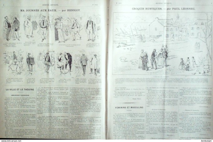 Le Journal Amusant 1891 n°1822 Angleterre et l'Ecosse op éra en prose journ ée aux eaux