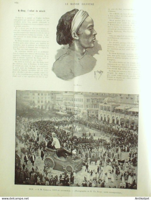 Le Monde illustré 1898 n°2135 Nice (06) Russie Ouroussoff Madagascar cuirassé Powerful