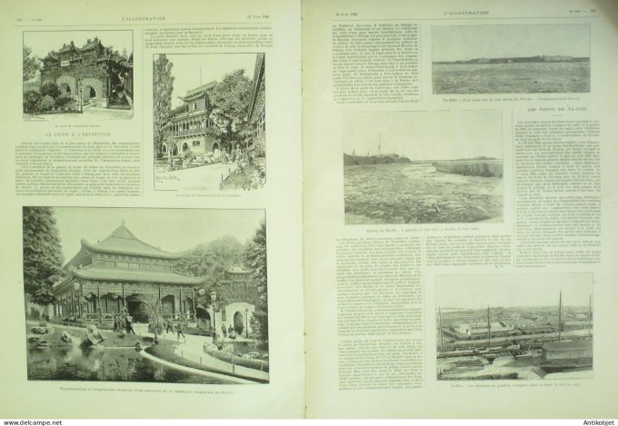 L'illustration 1900 n°2991 Chine Yunnan-Sen Pékin Ta-Kou Contrexéville (88) Shah Perse Sénégal Guéka