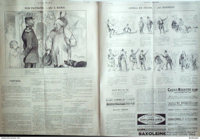 Le Journal Amusant 1891 n°1822 Angleterre et l'Ecosse op éra en prose journ ée aux eaux