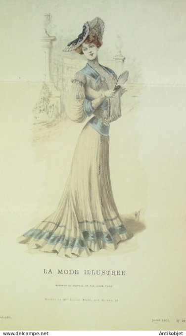 Gravure Mode illustree 1903 # 29 (Old Fashion plate) RARE