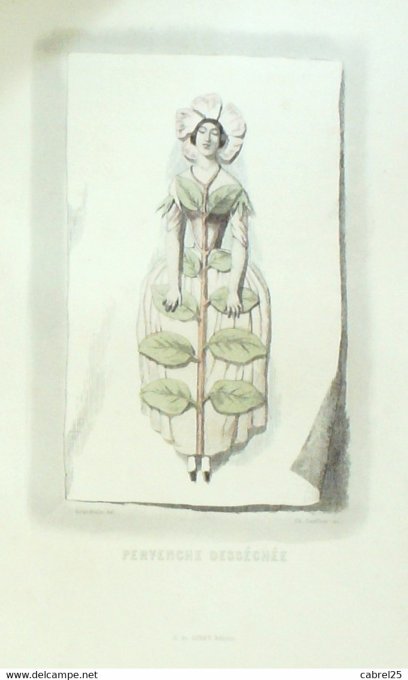 Grandville "Les Fleurs Animées" Pervenche 1847