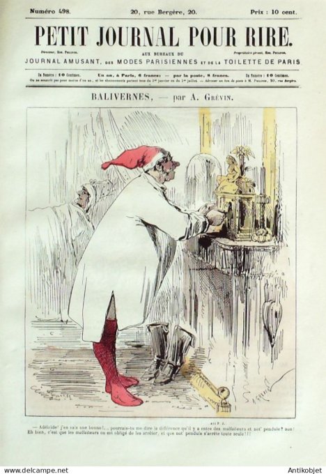Petit journal pour Rire 1864 # 498 Cartes de visite en photographie Marcelin