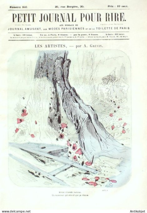 Petit journal pour Rire 1864 # 540 A propos de chiens Randon