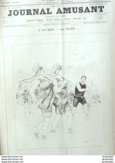 Le Journal Amusant 1891 # 1828 Vive la Russie par Stop Devoirs de vacances par Maurice Marais