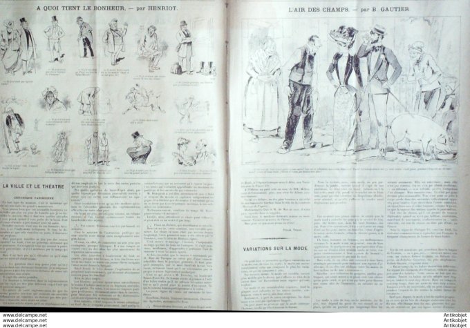 Le Journal Amusant 1891 # 1828 Vive la Russie par Stop Devoirs de vacances par Maurice Marais