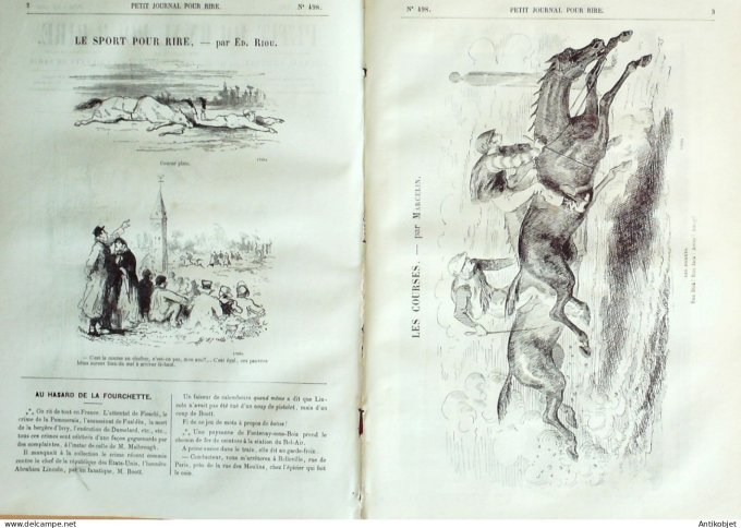 Petit journal pour Rire 1864 # 498 Cartes de visite en photographie Marcelin